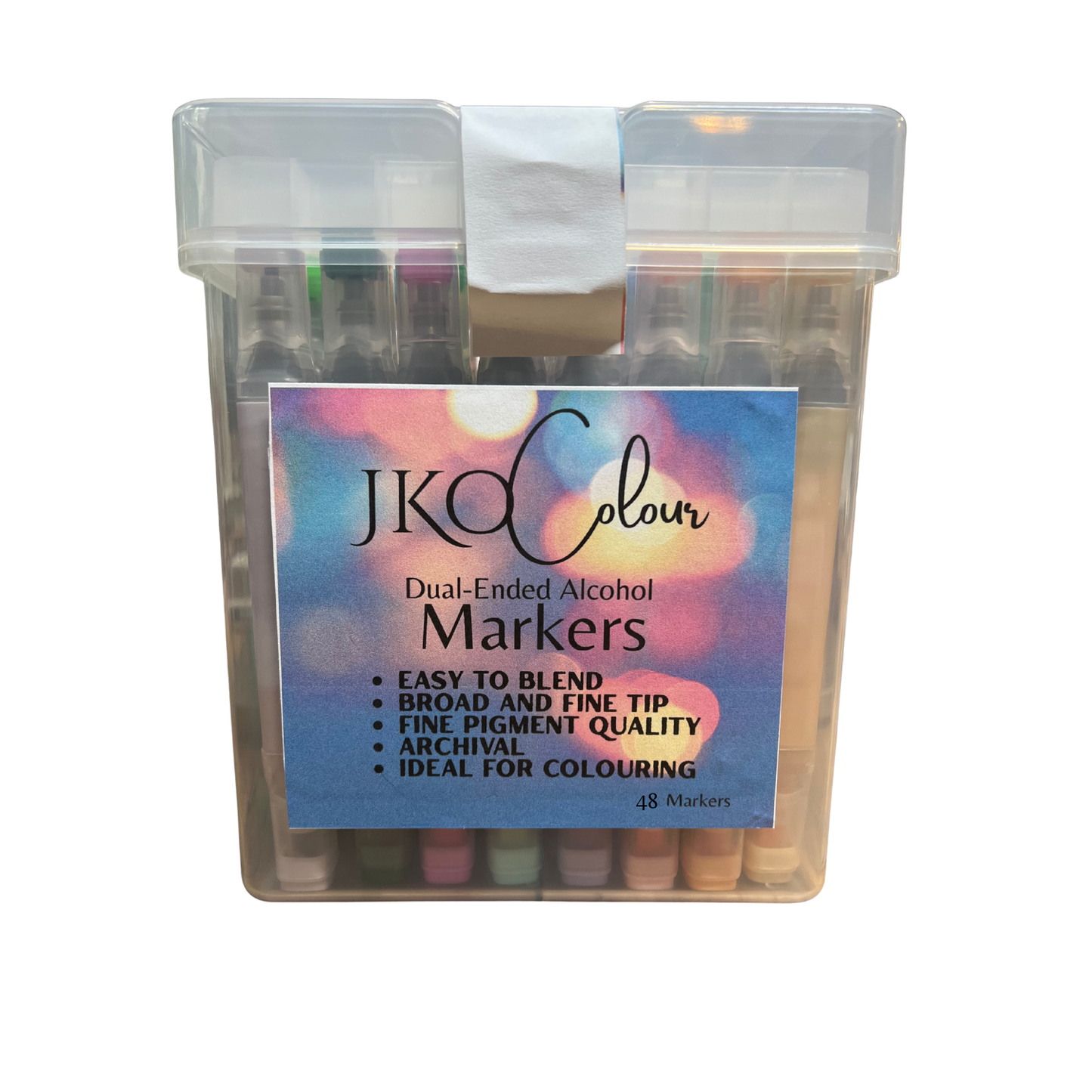 EVERMOORE DELUXE GIFT BUNDLE — 48 Dual-Tipped Alcohol Markers + Colouring Book