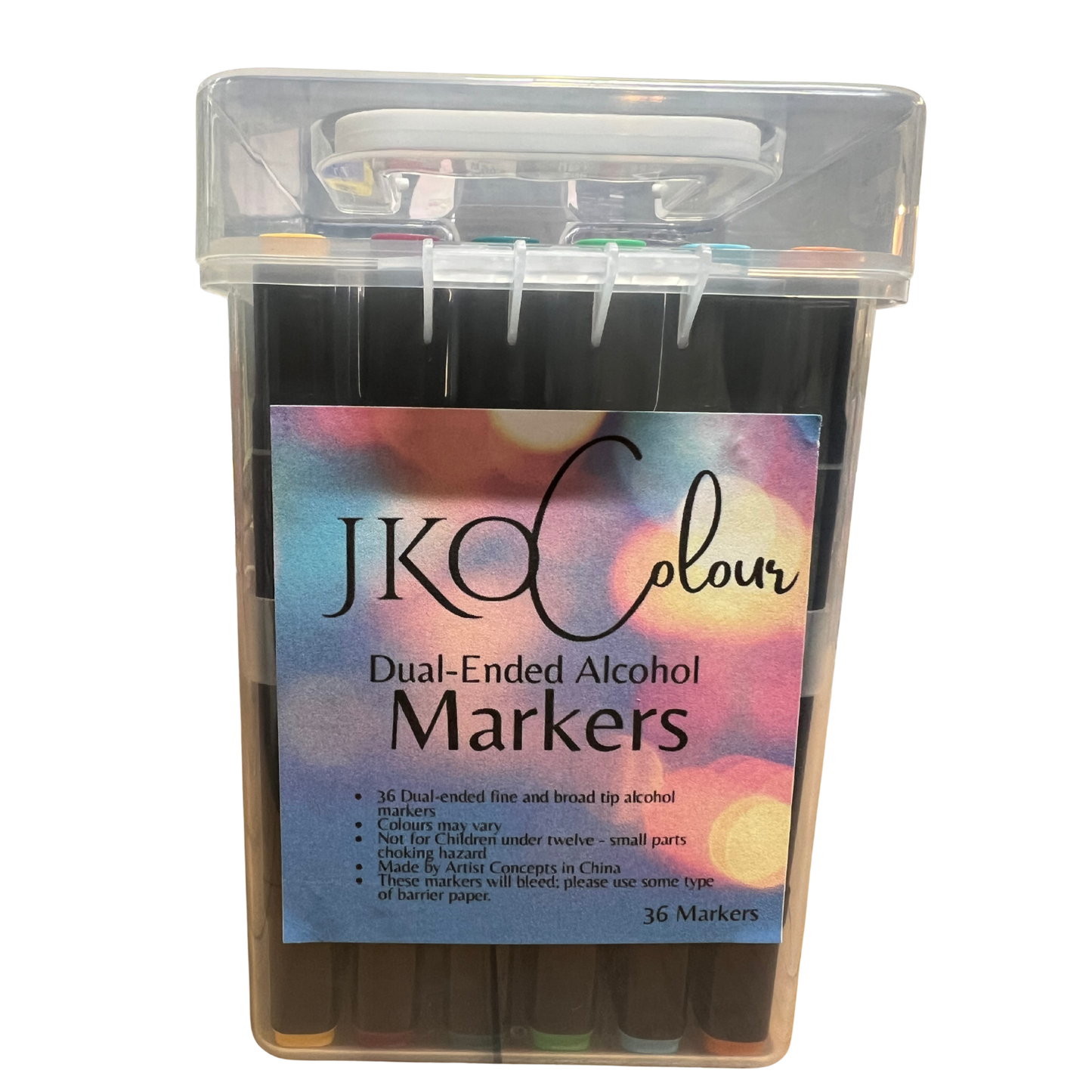 EVERMOORE GIFT BUNDLE - 36 Dual-Tipped Alcohol Markers + Colouring Book